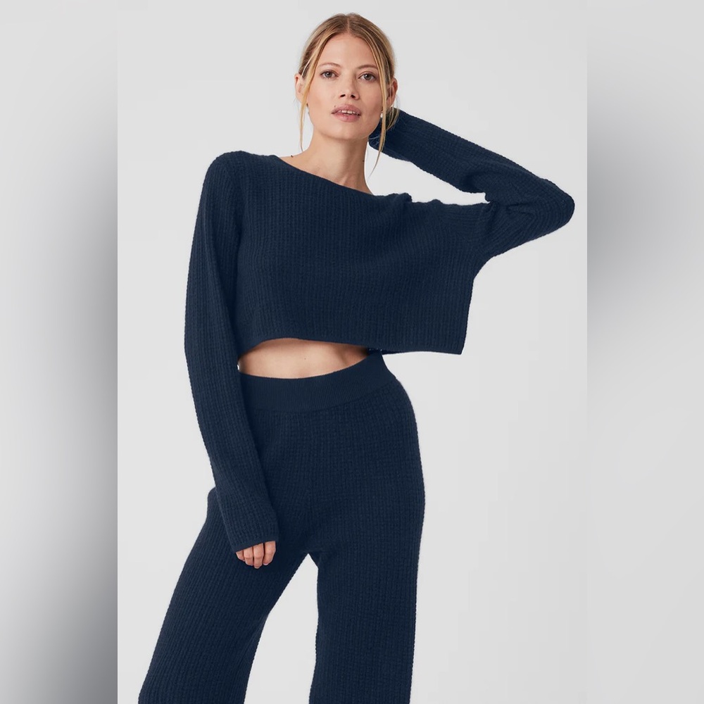 ALO Navy Cashmere Sweater (also selling matching pants!)